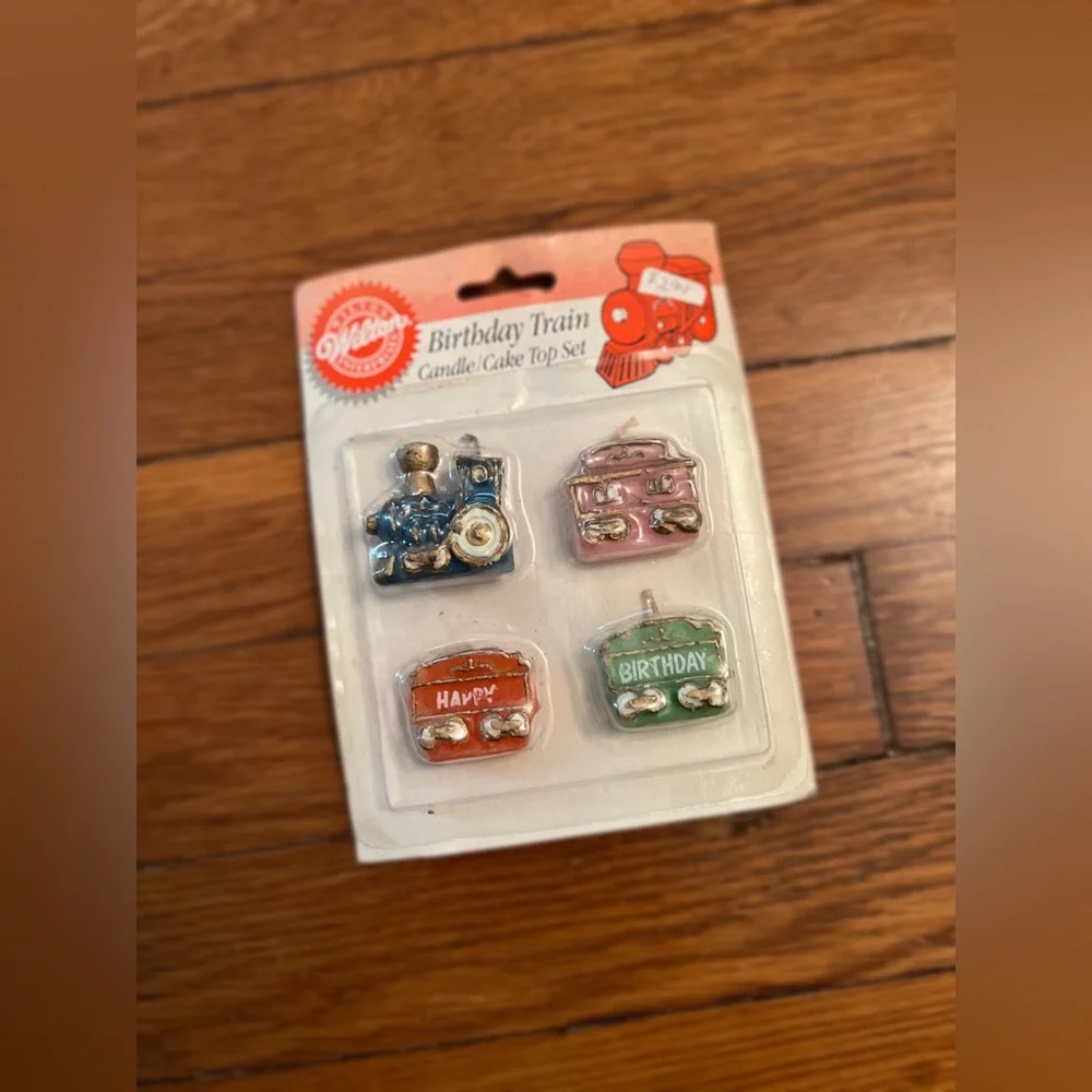 Vintage Wilton Birthday Train Candle Cake Topper Packs (5ct)